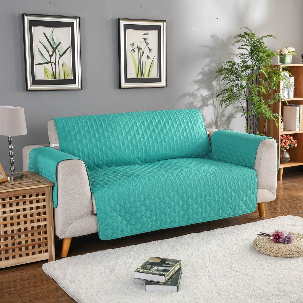 Pet Quilted Sofa Cover Mint Green