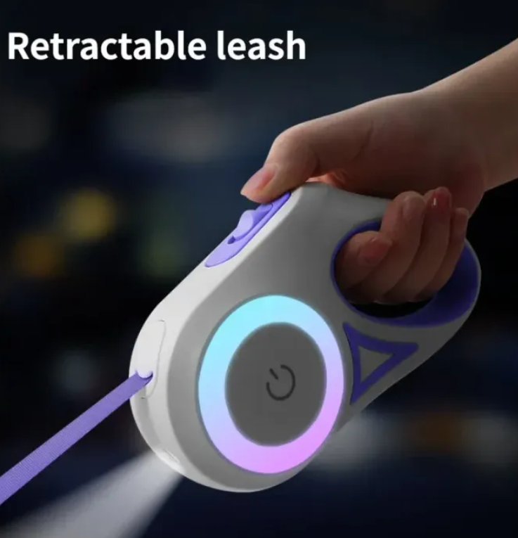 Automatic Retractable Pet Leash in use