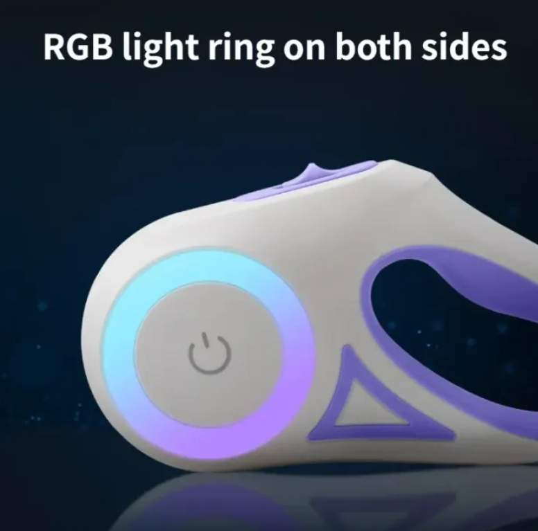 Automatic Retractable Pet Leash RGB Light Ring